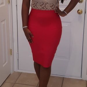 Red bandage skirt